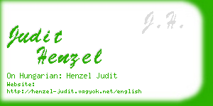 judit henzel business card